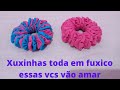 xuxinhas de fuxico com retalhos de tecido.@aldineide artesanatos