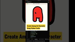Draw Among Us character using  python turtle code #shorts #coding #programming screenshot 5