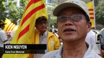 Fighting flag raising