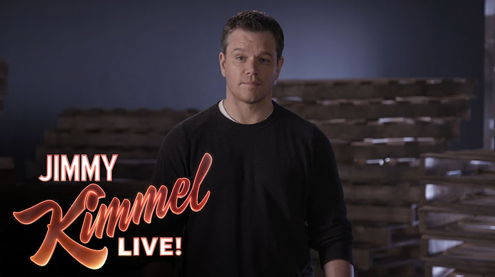 Matt Damon's Attack Ad Against Jimmy Kimmel