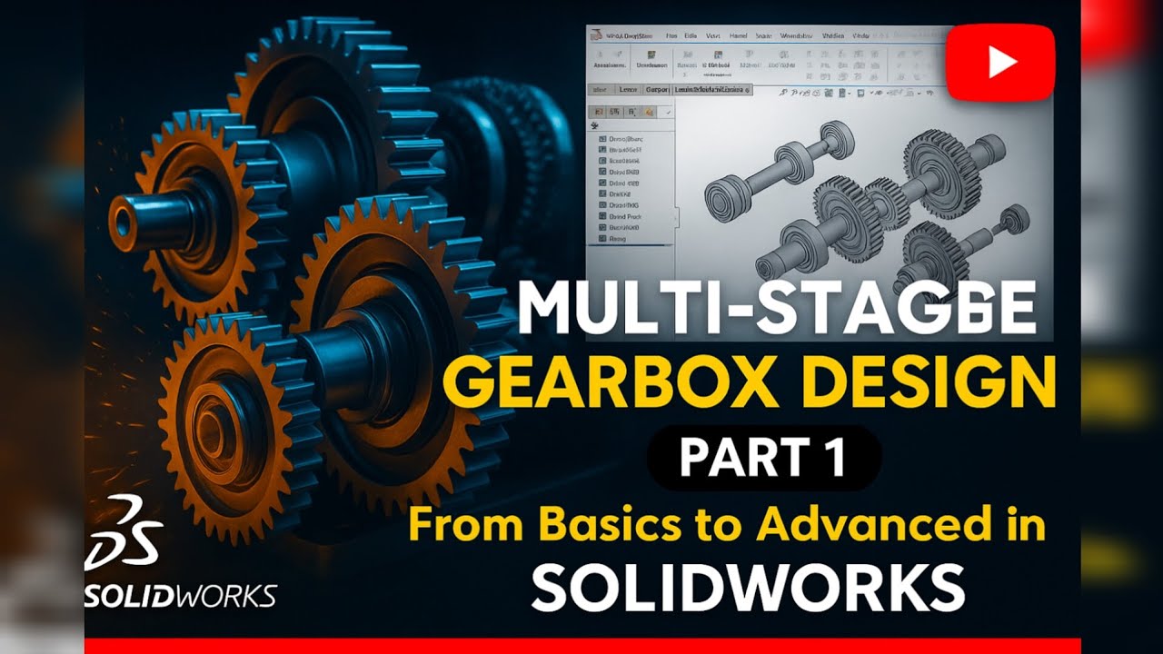 🔹"How to Design a Multi-Stage Gearbox in SOLIDWORKS | Complete Guide ...