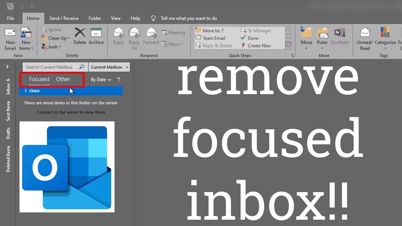 How To Remove The Focused Inbox From Outlook YouTube