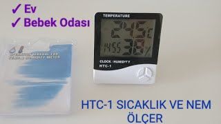 Sıcaklık ve Nem Ölçer Masa Saati-Alarm( HTC-1 CLOCK HUMUDITY TEMPERATURE)Bebek Odası Sıcaklık Ölçer screenshot 4