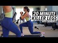 20 MIN DUMBBELL LEG WORKOUT - Glutes, Quads, Hamstrings, and Calves -  Circuit Strength Training