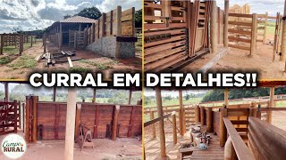 MOSTRANDO CONSTRUÇÃO DO CURRAL EM DETALHES (CARPINTARIA)