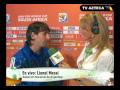 Inés Sainz entrevista a Messi tras la victoria contra México