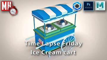 Time Lapse Friday : Ice Cart in Maya 2018 / Keyshot / Photoshop