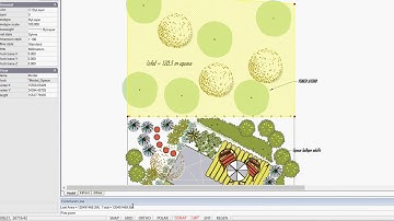 Measuring the area on an orchard in a landscape plan