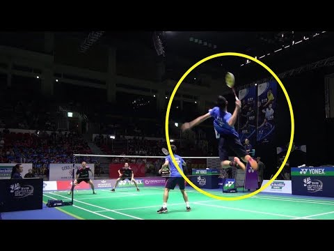 Видео: 【バドミントン】こんなの取れないよ。。早すぎるスマッシュ！！【衝撃】best smash【badminton】