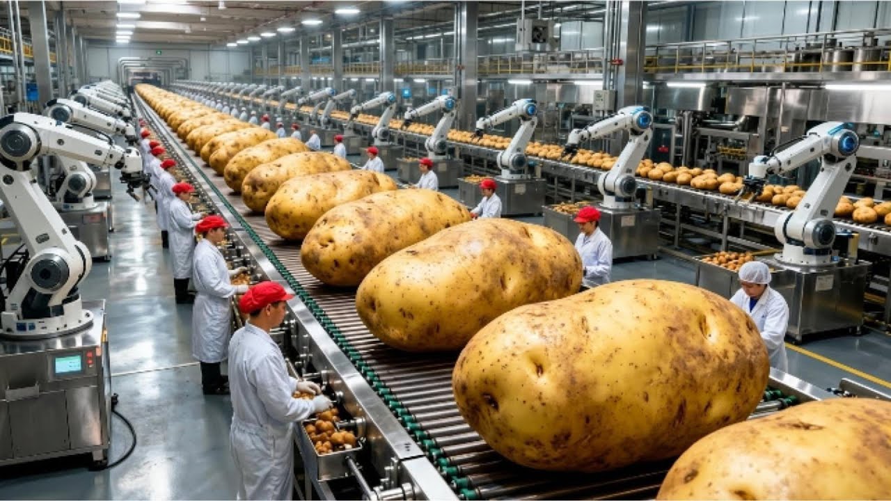 How Potato Chips Are Made – Inside the Modern Industrial Production Line (Full Process)