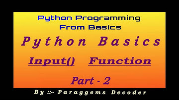 Input Function in Python | Python input | part 2 |Taking User Input in Python| Python Tutorial 14