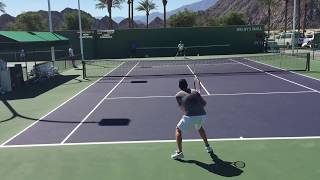 Mardy Fish & Ryan Harrison | Indian Wells Practice 3/10/2015 (Court Level)