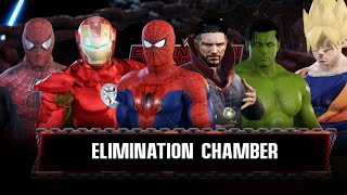 WWE 2K22 - SPIDER MAN VS Doctor Strange VS IRON MAN VS HULK VS GOKU - Elimination Chamber Match 2022