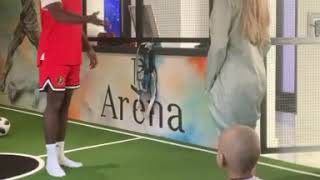 Pogba and his wife playing with their son