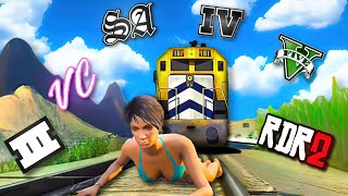 Very Brutal People Vs Train In Gta Rdr Games