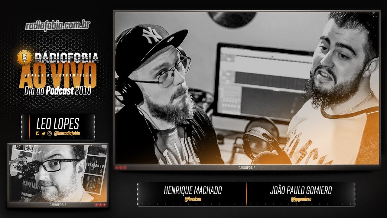 Rádiofobia AO VIVO - #DiadoPodcast 2018 - #07 Henrique Machado e João Paulo Gomiero