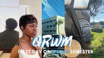 GRWM: First Day of Spring semester | Hair, lashes