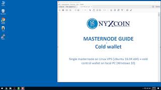 Masternode for NYX coin installation guide based on cold wallet.