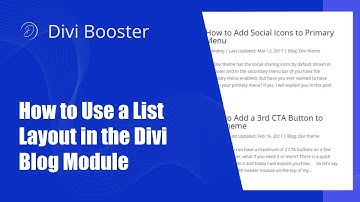 How to Use a List Layout in the Divi Blog Module