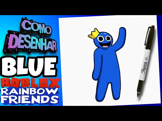 Desenhando ROBLOX - Dibujando ROBLOX - Drawing ROBLOX - RAINBOW FRIENDS Blue  Green Orange Purple Red 