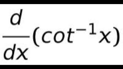 Derivative of arccot(x)