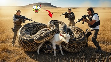 Hero Team Rescues a Baby Goat from a Giant Python | Real-Life Farm Rescue in America#wildliferescue