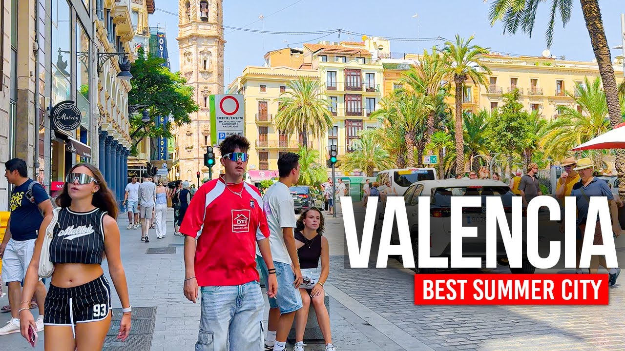ВАЛЕНСИЯ, Испания 🇪🇸 Солнечный день ☀️ ​​Пешеходная экскурсия в формате 4K