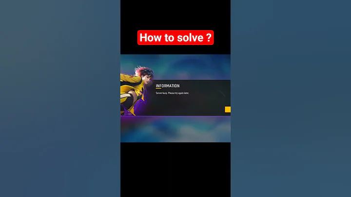 Server Busy Problem Please Try Again Later Problem solution Free Fire Game Not Opening #freefire