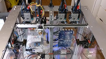 DIY E3D Tool Changer - Toolchanging Test with 4 Tools