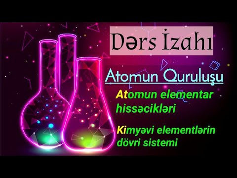 Atomun quruluşu; Atomun elementar hissəcikləri; Kimyəvi elementlərin dövri sistemi (Dərs izahı-1)