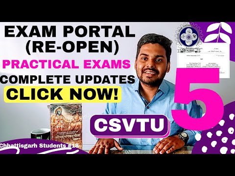 TOP 5 UPDATES - DATE EXTENDED FOR CSVTU ONLINE EXAM FORMS FILLING IN TCS PORTAL | PRACTICAL EXAMS