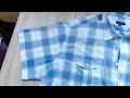 Как укоротить рукава в мужской рубашке и сделать цельнокроеный манжет