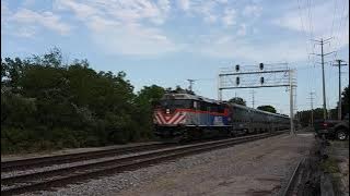 Metra F40PH-3 217 west great P5 horn show at Elgin, Illinois