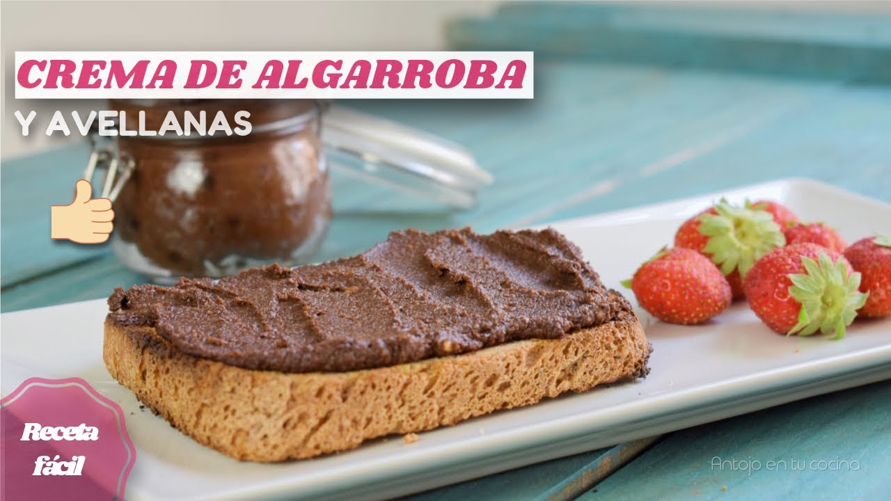 Receta de crema de ALGARROBA Y AVELLANAS 😍 ¡nutella saludable SIN CHOCOLATE!