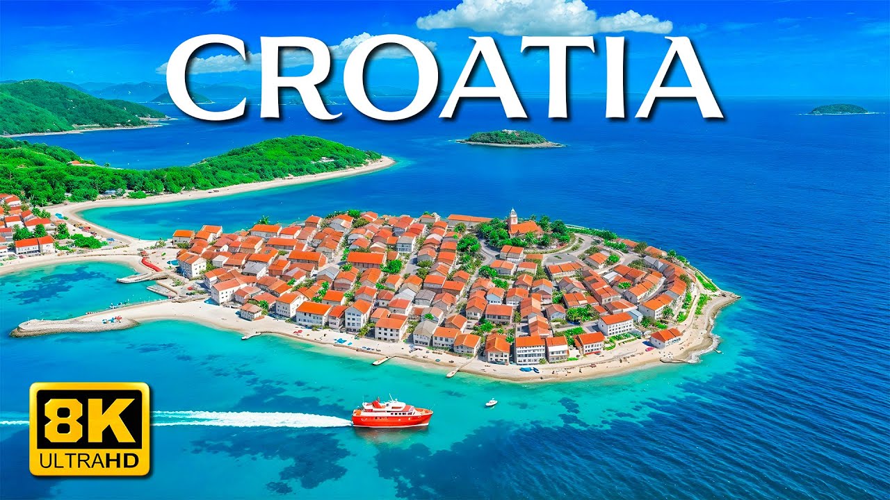 Stunning Trip to Croatia in 8K ULTRA HD -  Best Places in Croatia with Relaxing Music 8K TV