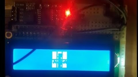 Bad Apple!! played on a 16x2 LCD display with a Raspberry Pi