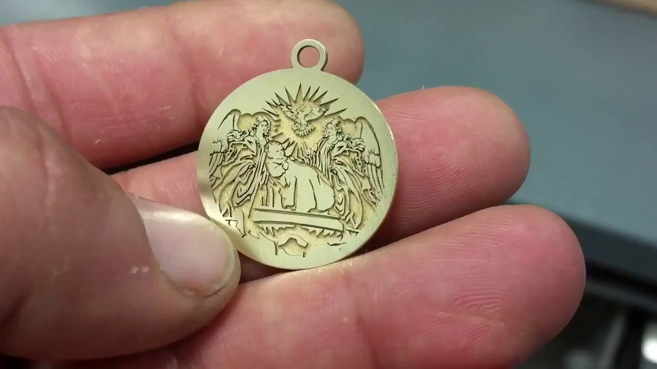 Brass Jewelry Fiber laser Deep Engraving and Cutting YouTube