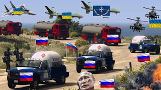 PUTIN UNDERSTIMATED NATO  Israeli Army Convoy Destroyed by Russian Hawk Missiles, Drone,JetsGTA5