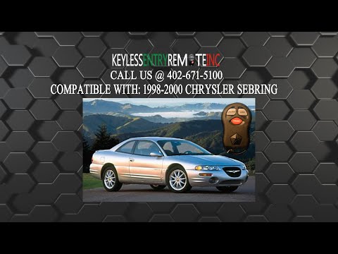 How To Replace Chrysler Sebring Key Fob Battery 1998 1999 2000