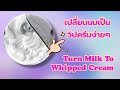 เปลี่ยนนมเป็นวิปครีม ทำเองได้ง่ายๆ ใช้วัตถุดิบแค่ 3 อย่าง/ Turn milk to Whipped cream 3 ingredients