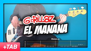 Video thumbnail of "Gorillaz - El Mañana | Bass Cover with Play Along Tabs"