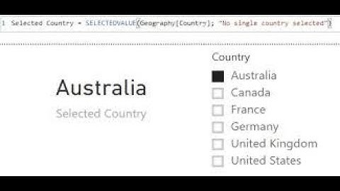 Selectedvalue DAX Query Power BI  (English)
