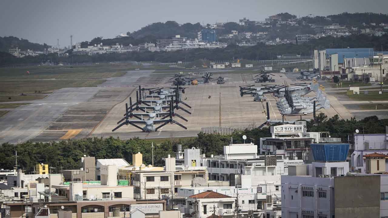 Japan to begin contentious US air base Futenma relocation plan - YouTube