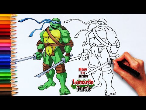 Motel dodelijk plan How to draw Leonardo Turtle | Teenage Mutant Ninja Turtle Drawing | Easy  drawing tutorials - YouTube