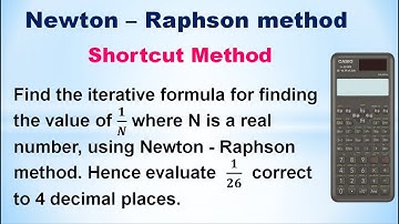 SNM | MA3251| Unit 3|Newton-Raphson method |Find the iterative formula for finding the value of 1/N