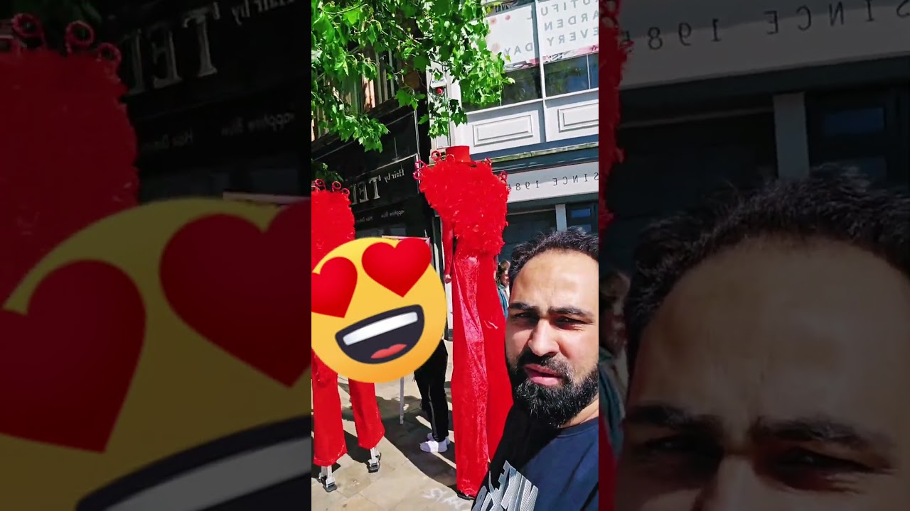 Amazing street performers on stilts