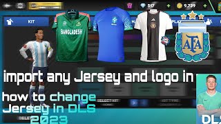 dls23 | How to change jersey and logo in dream league soccer | Import your own Jersey | screenshot 5