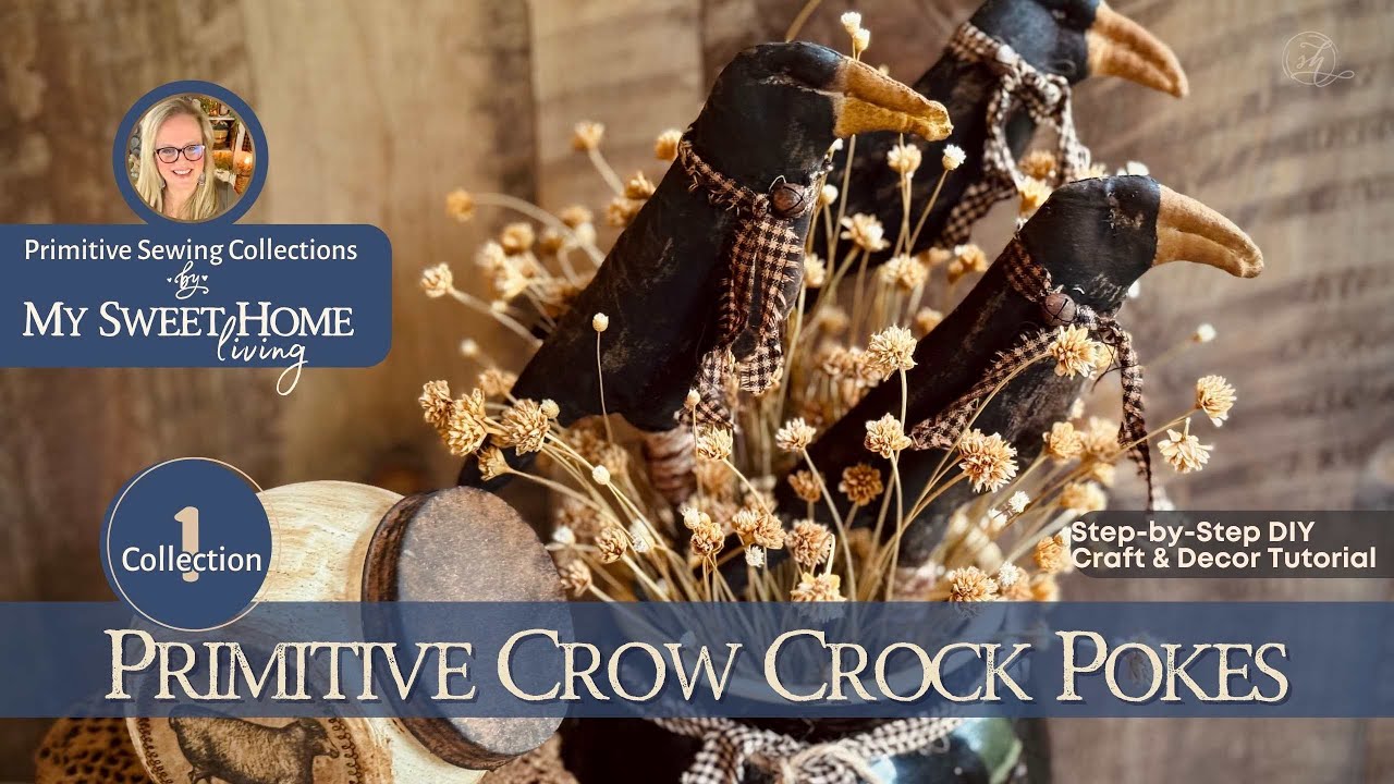 DIY Primitive Crow Crock Pokes Video Tutorial