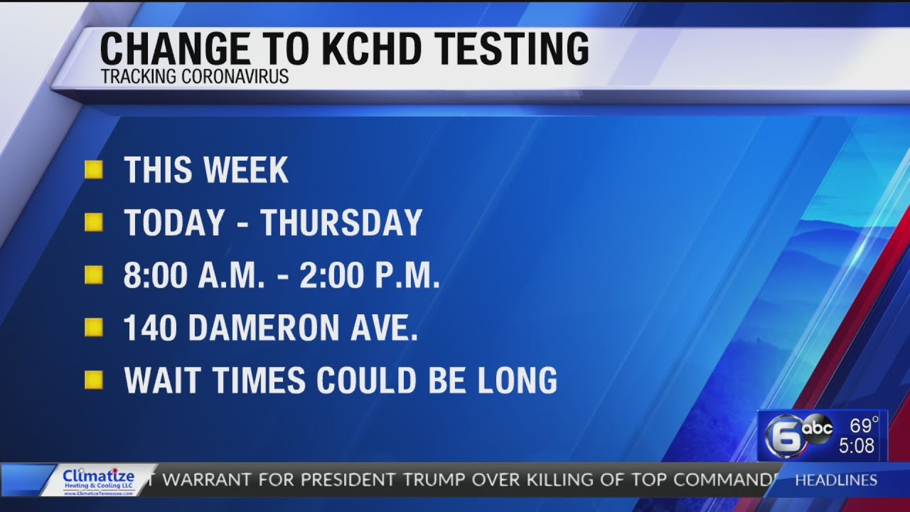 Knox County Health Dept. changes COVID19 testing schedule YouTube