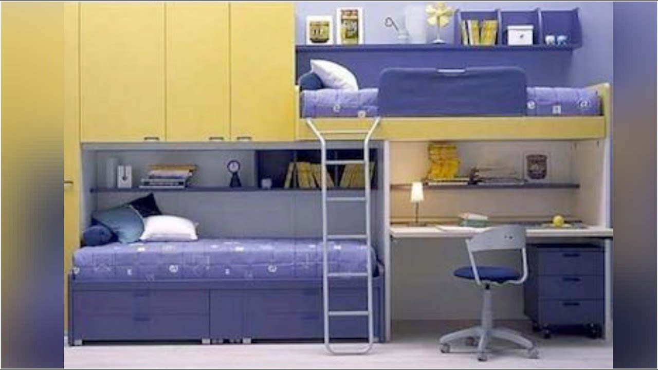 bunk bed with cupboard
